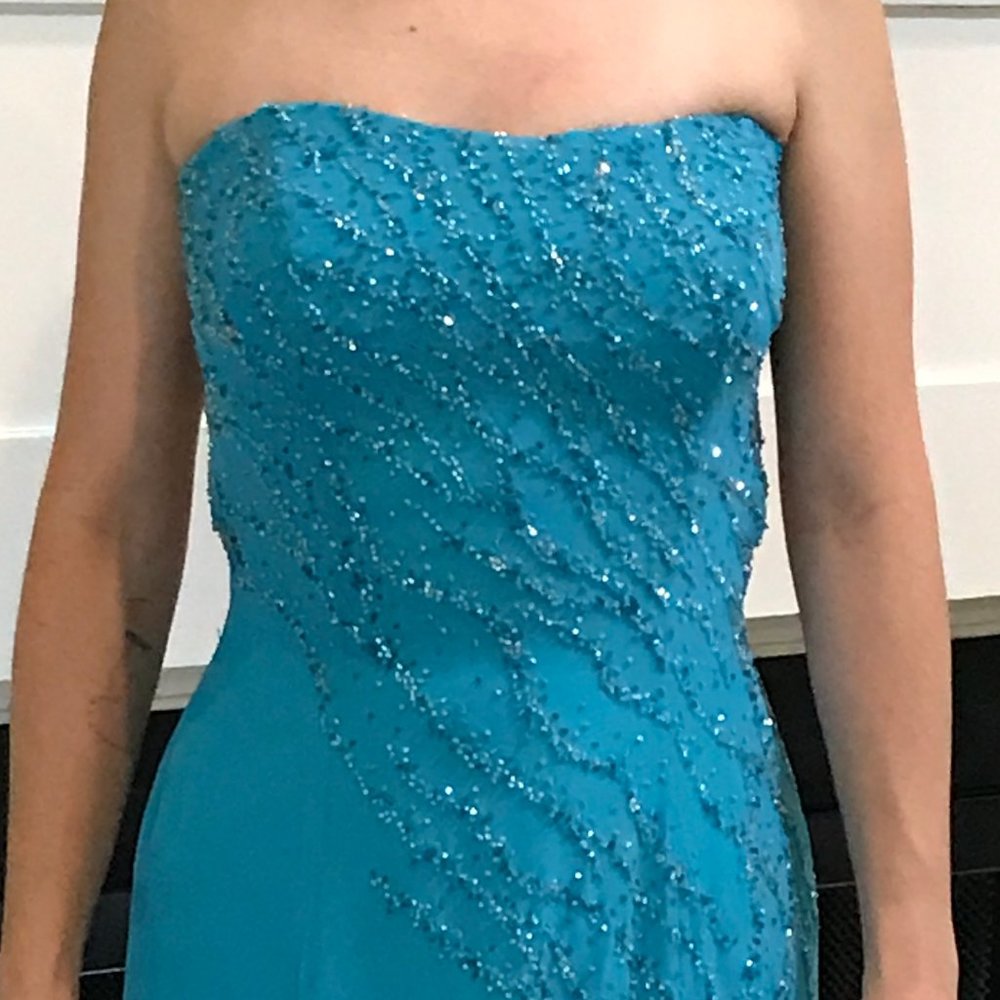 Exquisite Teal Prom Dress